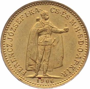 Ungarn 10 Korona 1906 KB - Stehender Kaiser